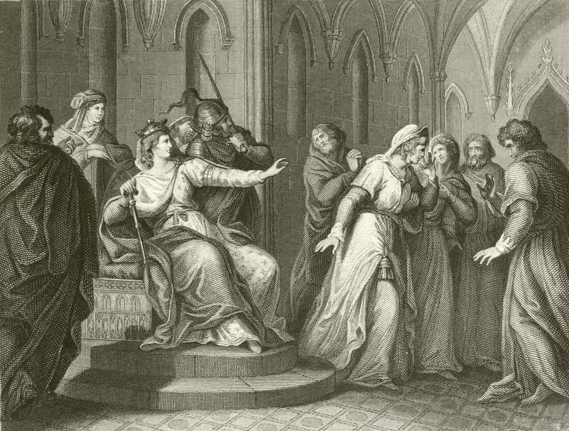 La Emperatriz Matilde negándose a liberar al Rey Esteban de John Francis Rigaud
