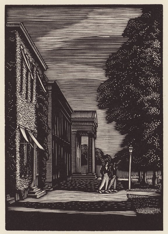 Cambridge: Downing (xilografía) de John Frederick Greenwood