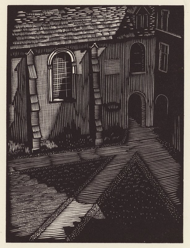 Cambridge: Trinity Hall (xilografía) de John Frederick Greenwood