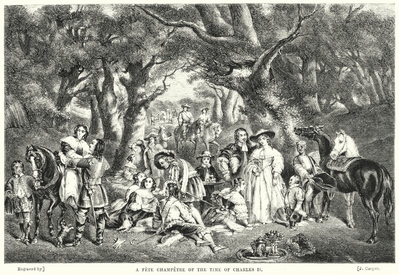 Una fiesta campestre del tiempo de Carlos II de John Frederick Tayler