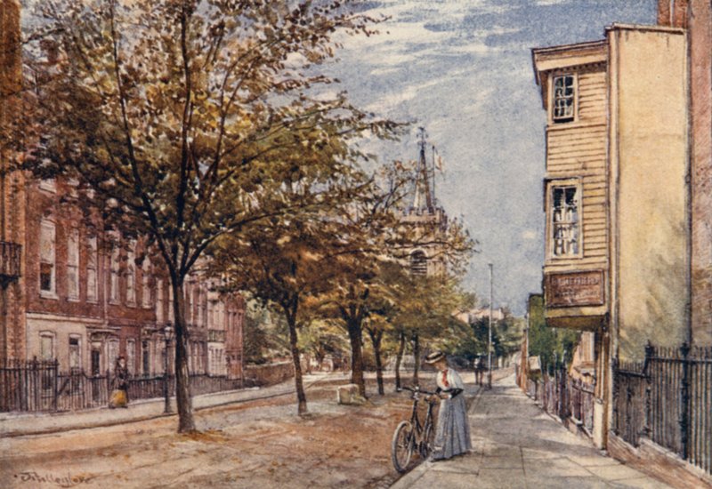 Church Row, Hampstead (litografia en color) de John Fulleylove