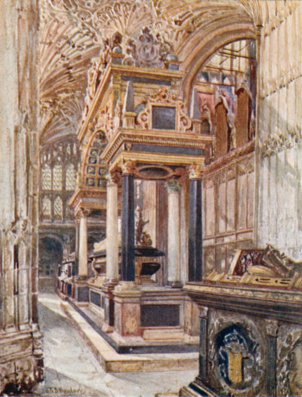 Monumento de María, Reina de Escocia, en la Capilla de Enrique VII de John Fulleylove