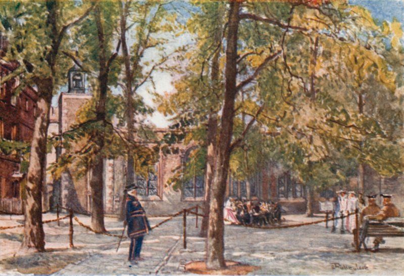Lugar de ejecución dentro del recinto de la Torre de John Fulleylove
