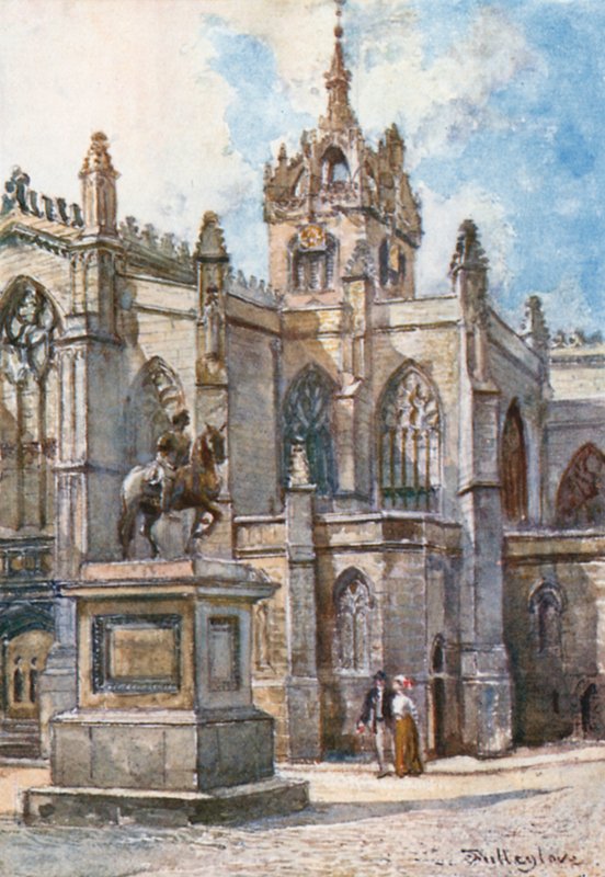 Catedral de St. Giles desde los tribunales de John Fulleylove
