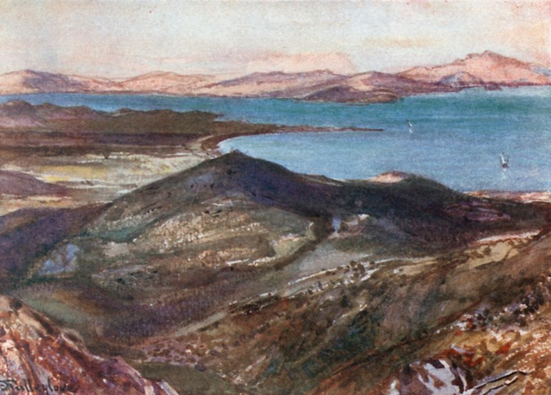 El campo de batalla de Maratón desde el Monte Pentélico de John Fulleylove