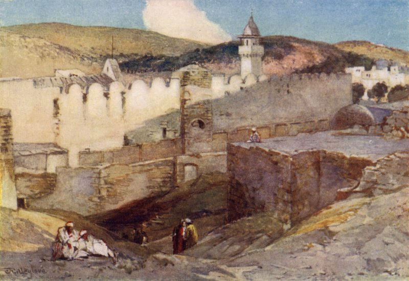 La mezquita en Hebrón sobre la Cueva de Macpela de John Fulleylove