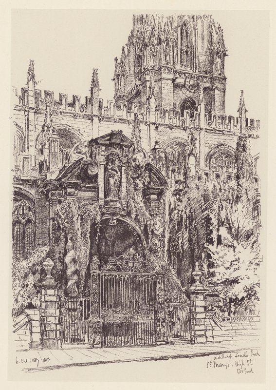 El pórtico de Santa María (litografía) de John Fulleylove