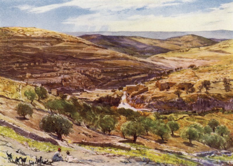 Valle de Hinom, con la Colina de la Ofensa de John Fulleylove