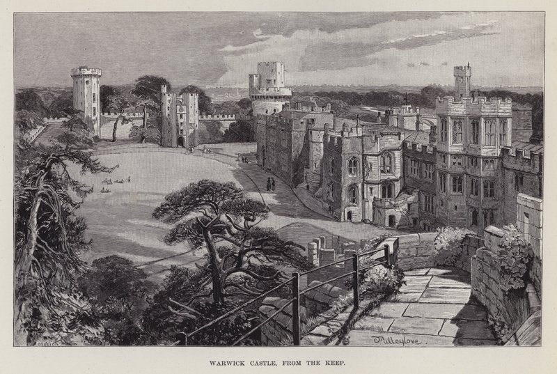 Castillo de Warwick, desde el Torreón de John Fulleylove