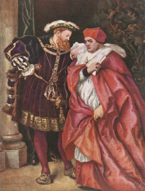 Enrique VIII y el Cardenal Wolsey de John Gilbert