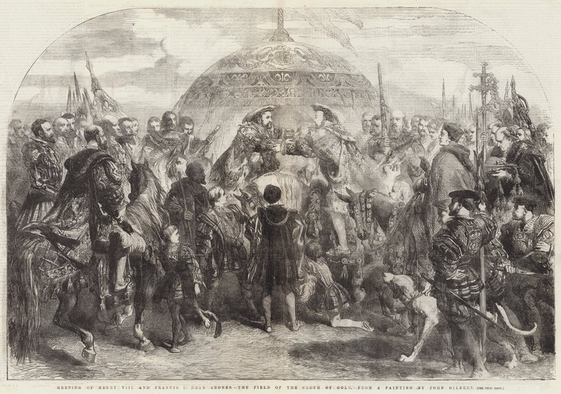 Encuentro de Enrique VIII y Francisco I cerca de Ardres, el Campo del Paño de Oro de John Gilbert