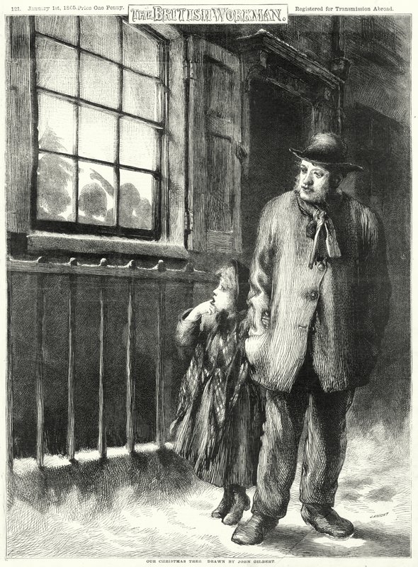 Nuestro árbol de Navidad (grabado) de John Gilbert