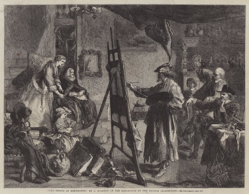 El Estudio de Rembrandt de John Gilbert