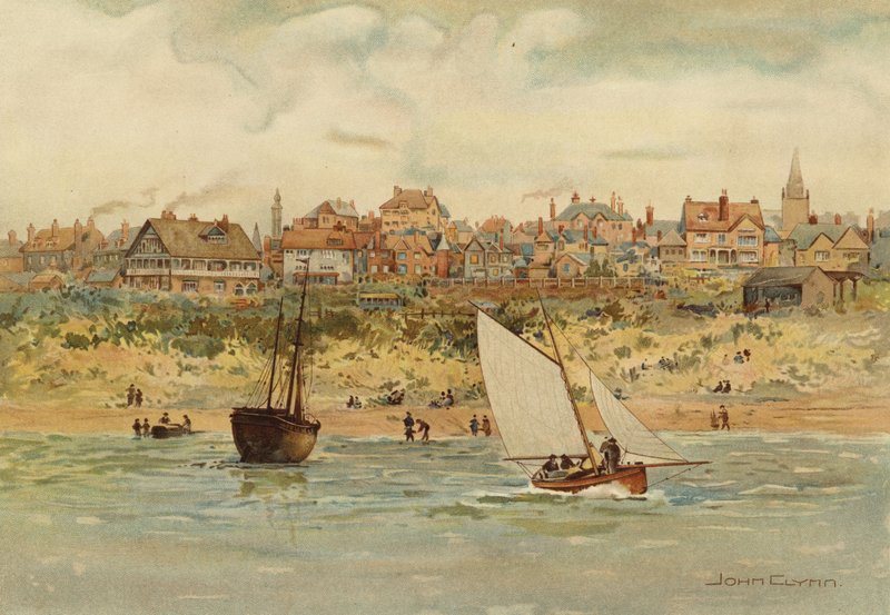 Liverpool: una vista de New Brighton desde el mar (litografia en color) de John Glynn