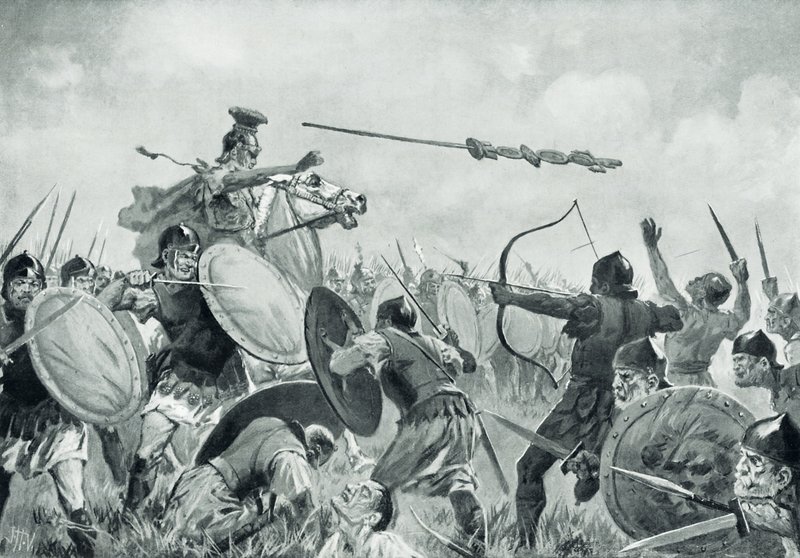 Una batalla romana con los volscos de John Harris Valda