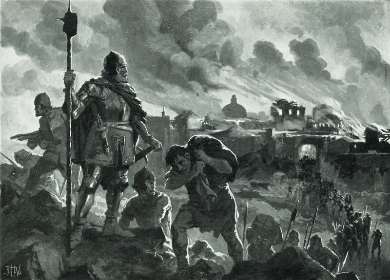 Iván el Negro incendia Zhabliak, 1484 de John Harris Valda