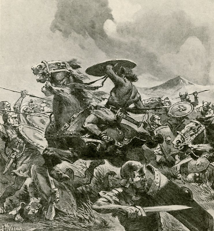 Batalla de los romanos con el ejército de Aníbal de John Harris Valda
