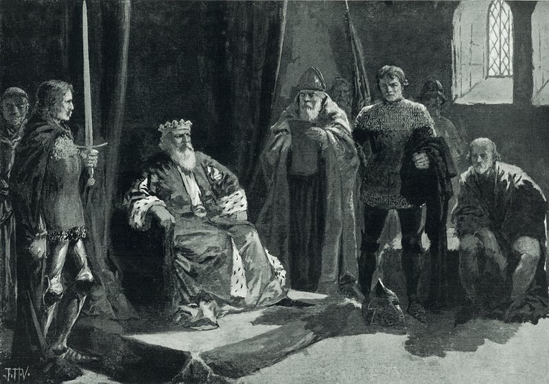 El parlamento de Owen Glendower (litografía) de John Harris Valda