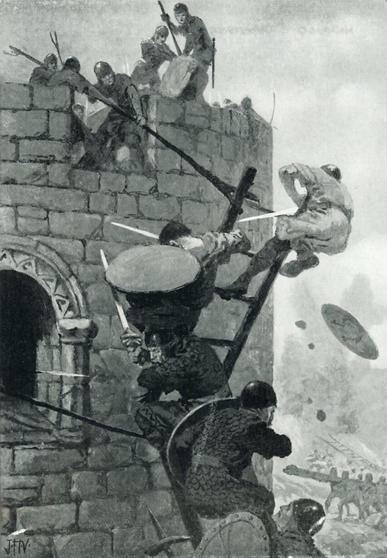 El asedio del castillo de Carmarthen de John Harris Valda
