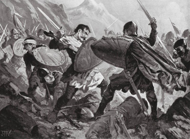El zar Miguel Shishman de Bulgaria muere en la batalla de Velbuzhd de John Harris Valda