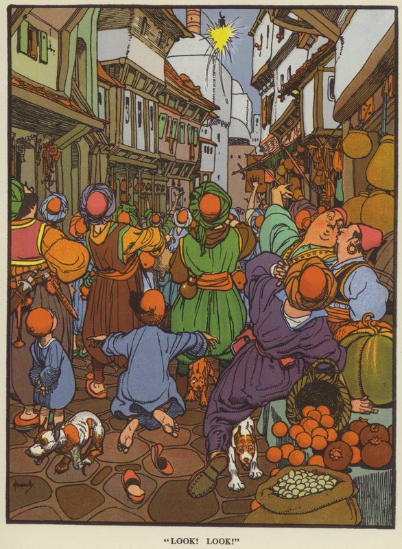 "¡Mira! Mira!" (litografía en color) de John Hassall