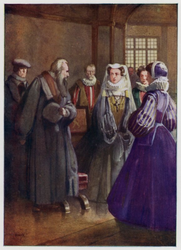 Reunión del reformador presbiteriano John Knox con María, Reina de Escocia de John Hassall
