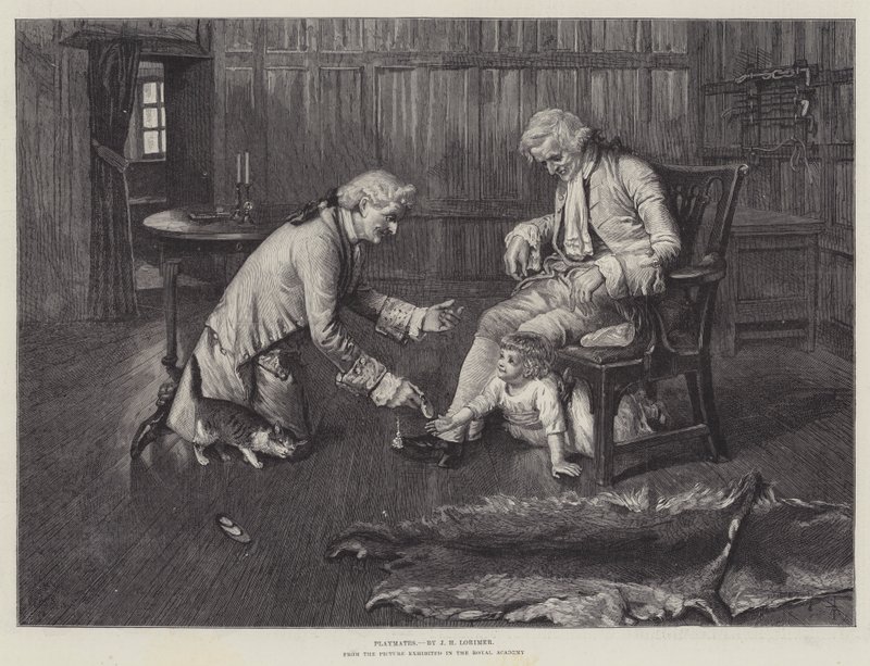 Compañeros de juego, del cuadro exhibido en la Royal Academy de John Henry Lorimer