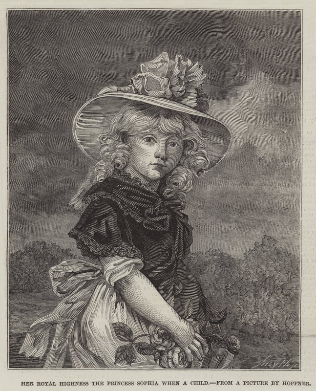 Su Alteza Real la Princesa Sofía cuando era niña de John Hoppner