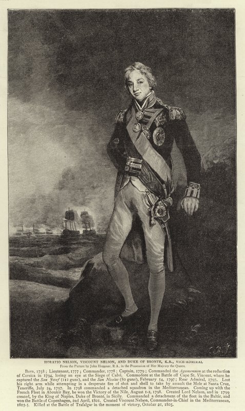 Horatio Nelson, Vizconde Nelson y Duque de Bronte, KB, Vicealmirante de John Hoppner