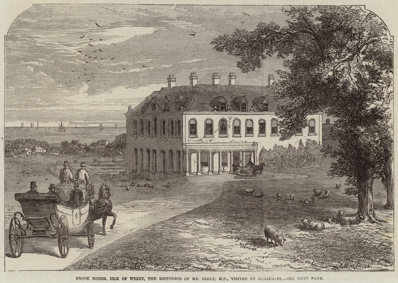 Brook House, Isla de Wight, la residencia del Sr. Seely, MP, visitada por Garibaldi de John Jessop Hardwick