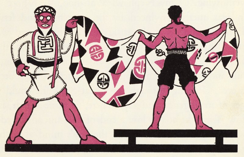 Adorno para La Historia de Aladino y la Lámpara Maravillosa (litografía a color) de John Kettelwell