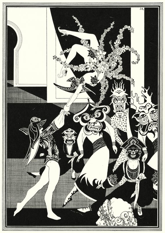 Ilustración para La historia de Aladino y la lámpara maravillosa de John Kettelwell