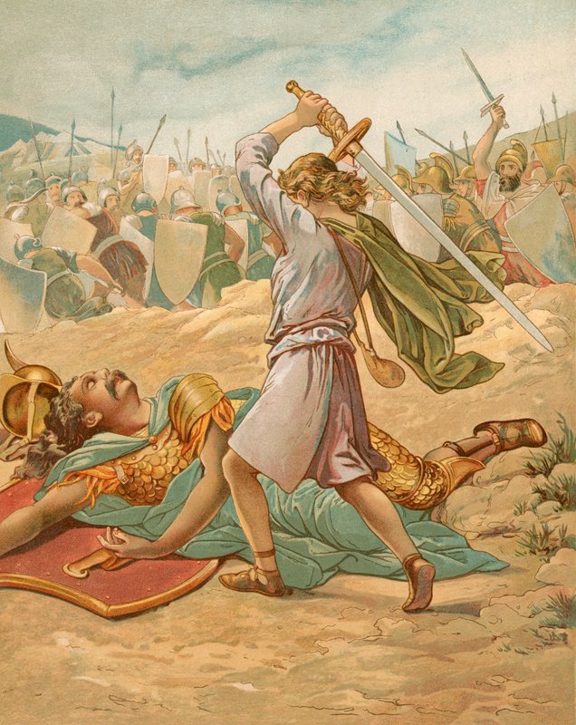 David a punto de matar a Goliat de John Lawson