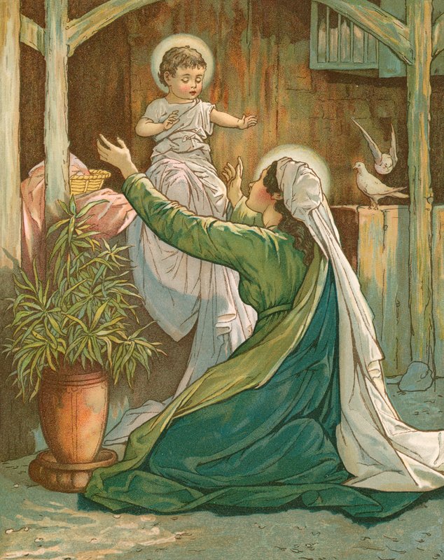 María jugando con Jesús de John Lawson