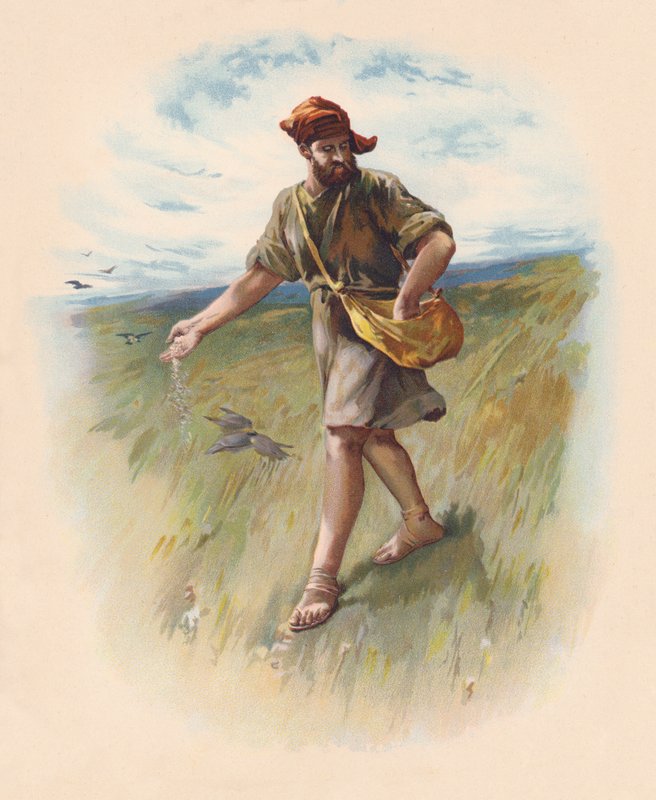 El Sembrador (litografía en color) de John Lawson