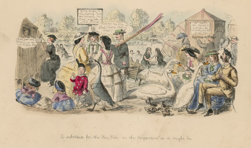 Un sustituto para la playa; o, el Serpentine como podría ser de John Leech