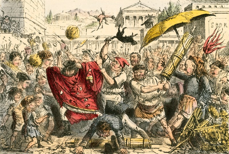 Appius Claudius castigado por el pueblo de John Leech