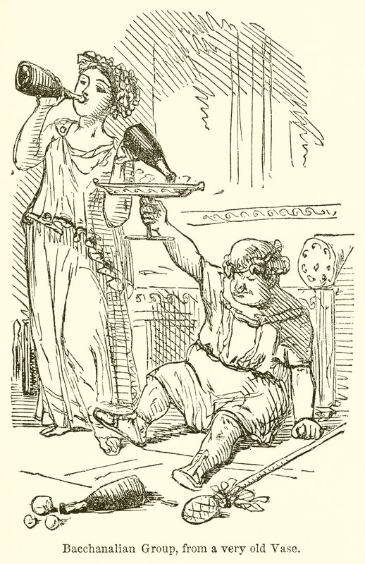 Grupo bacanal, de un jarrón muy antiguo de John Leech