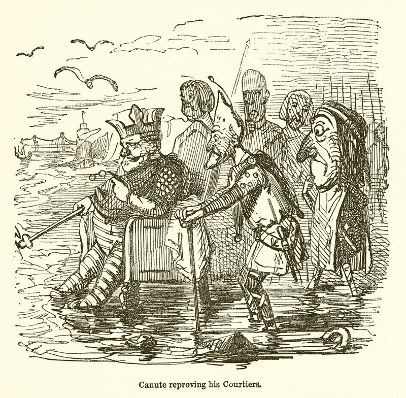 Canuto reprendiendo a sus cortesanos de John Leech