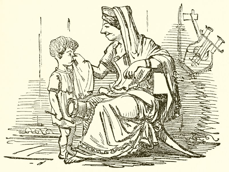 Cornelia, madre de los Gracos de John Leech