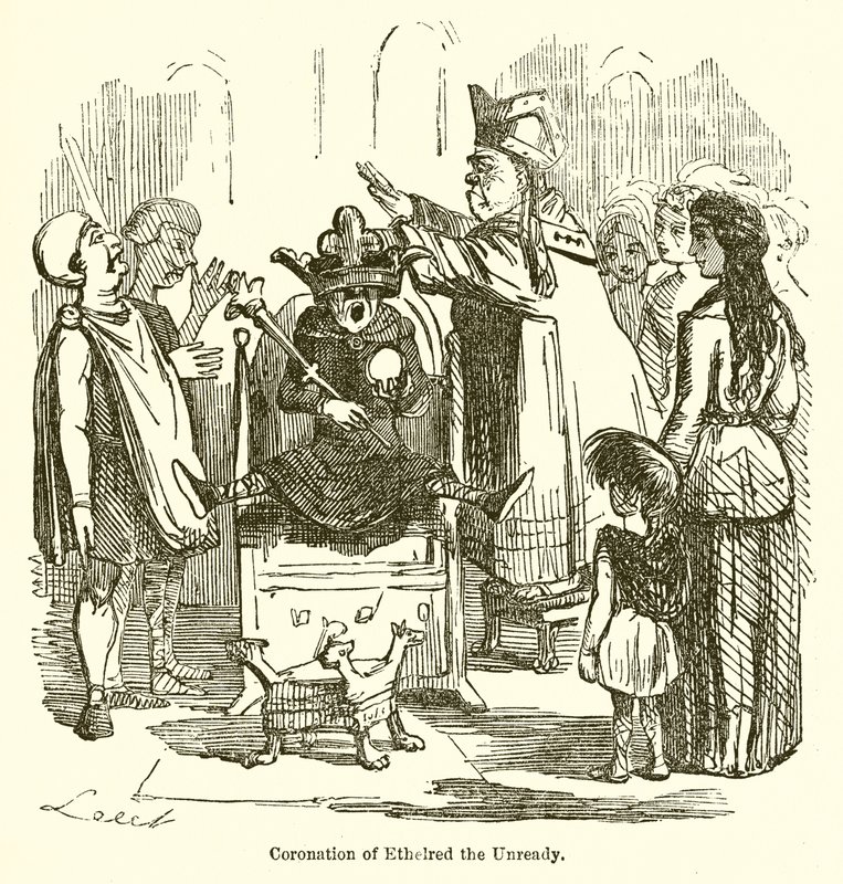 Coronación de Ethelred el Indeciso de John Leech