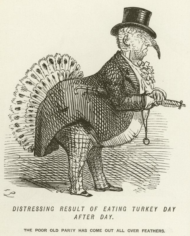 Resultado angustiante de comer pavo día tras día de John Leech