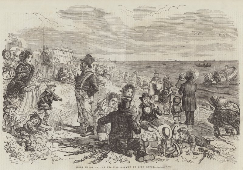 Ocho horas en la playa de John Leech