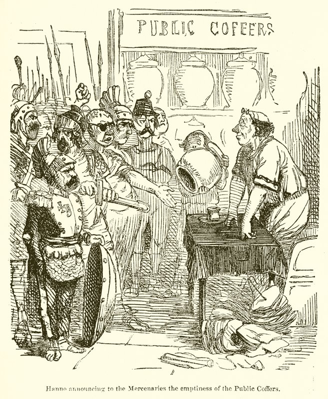 Hanno Anunciando a los Mercenarios la Vacuidad de las Arcas Públicas de John Leech