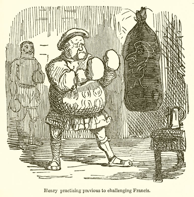 Enrique practicando antes de desafiar a Francisco de John Leech