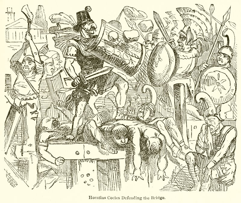 Horacio Cocles defendiendo el puente de John Leech