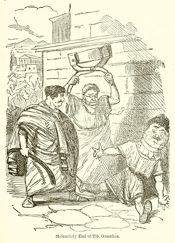 Melancólico fin de Tib. Gracchus de John Leech
