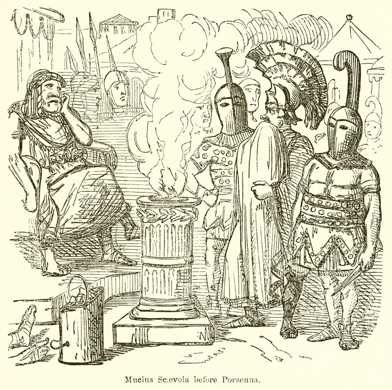 Mucio Escévola ante Porsena de John Leech