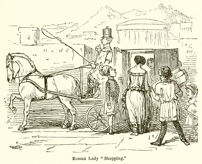 Dama romana comprando de John Leech