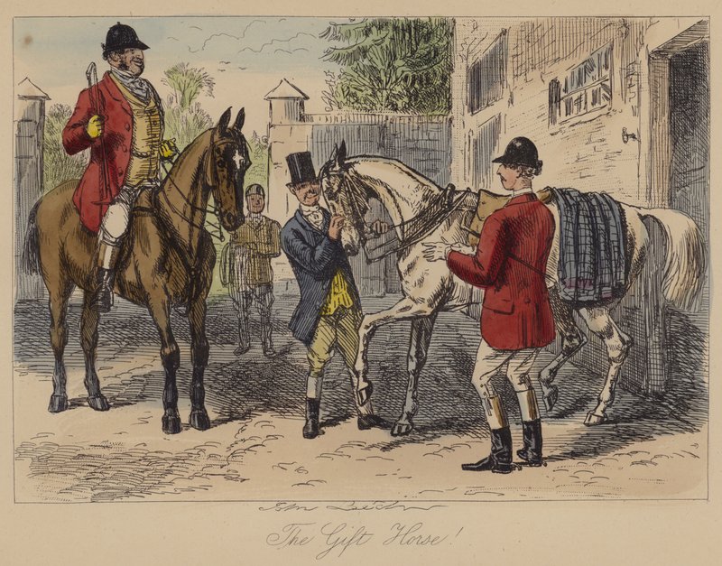 ¡El caballo de regalo! de John Leech